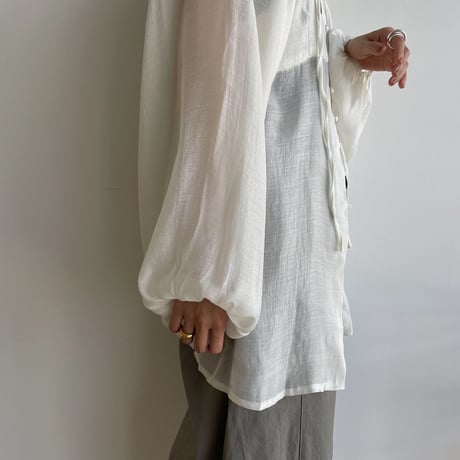 《予約販売》lady sheer blouse/2colors_nb0133