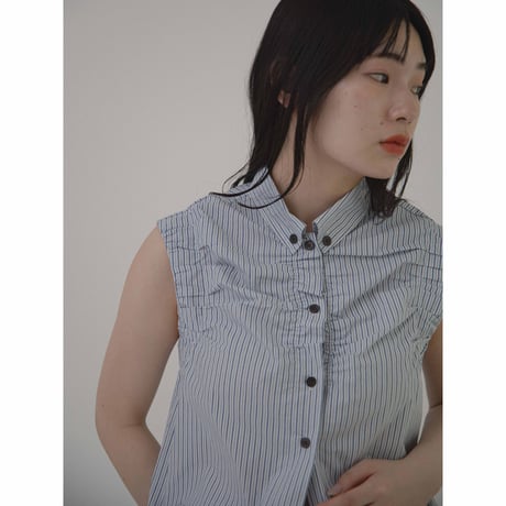 【NOKCHA original】minimal gather blouse/2colors_nb0245