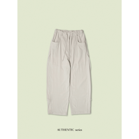 - AUTHENTIC series - vintage like linen oval pants/2colors_an0040