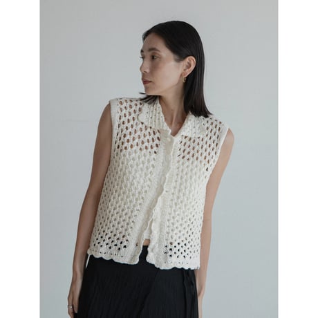 《予約販売》mannish low gauge knit vest/2colors_nt2339