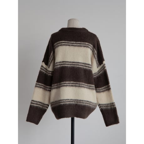 《予約販売》mulch border knit pullover/2colors_nt2195
