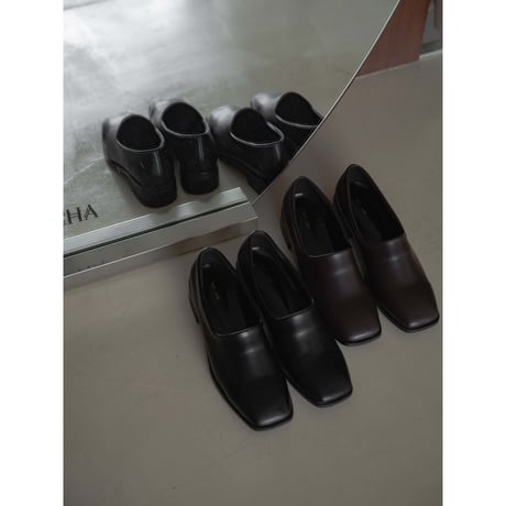 《予約販売》square toe mannish shoes/2colors_na0664
