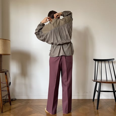 【nokcha original】2way volume blouse/ moca_nt0842