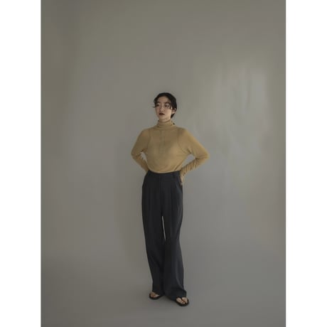 【nokcha original】accent sheer high neck tops/3colors_nt1981