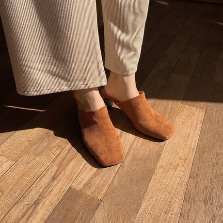 《予約販売》suède heel sabo/2colors_na0219