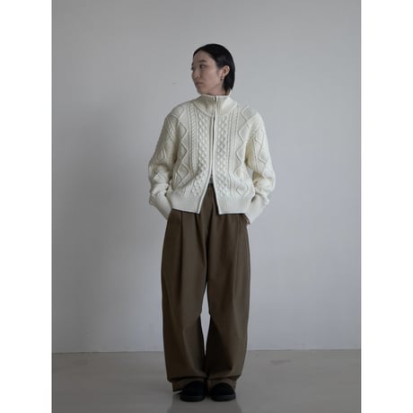 《予約販売》argyle zip knit cardigan/2colors_no0395