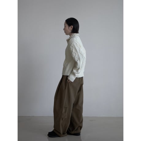 《予約販売》argyle zip knit cardigan/2colors_no0395