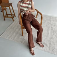 【nokcha original】quality sheer pants/brown_np0415