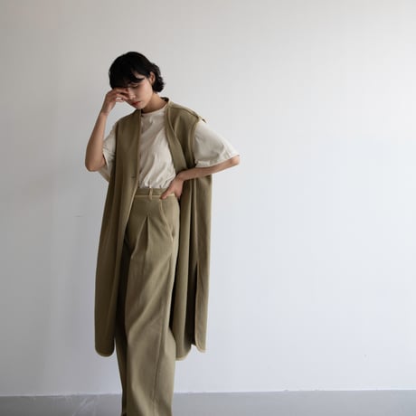 【nokcha original】piping pants/khaki_np0593