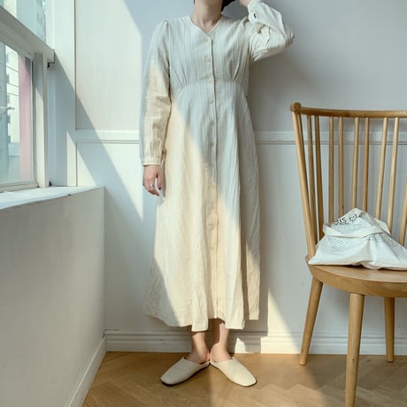 【NOKCHA  original】2way detail long ops/ivory