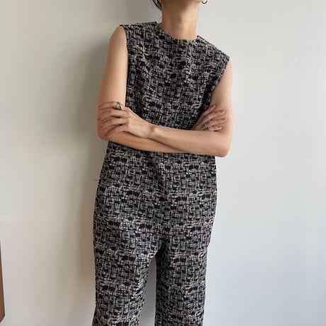【nokcha original】jacquard all-in-one/black_np0639