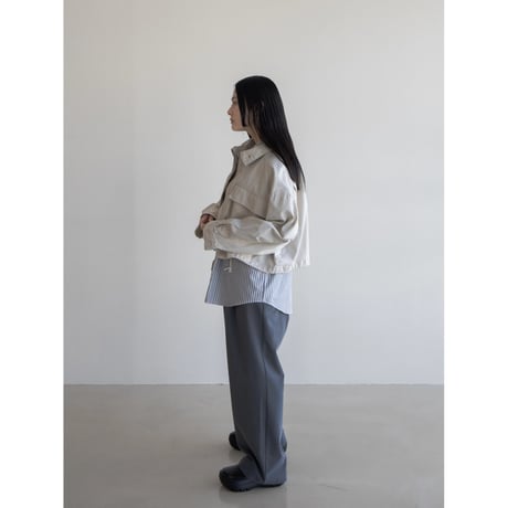 《予約販売》pin stripe tuck wide pants/2colors_np0973