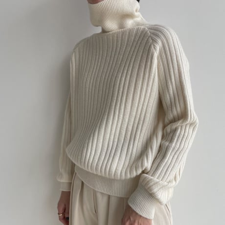 《予約販売》accent lib high neck knit/2colors_nt1926