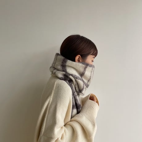 《予約販売》warm check muffler_na0477