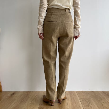 【nokcha original】material belt pants_np0550