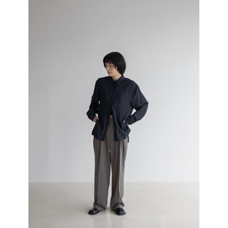 《予約販売》back accent silky shirt/2colors_nb0233