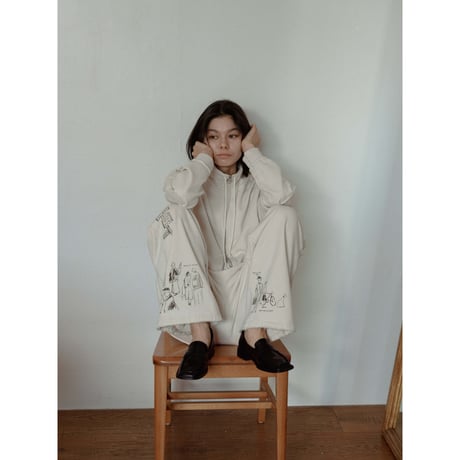 【NOKCHA × pinmyself】sketch sweat zip up tops_nt2424