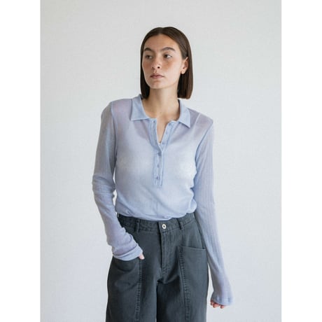 《予約販売》henry neck sheer tops/3colors_nt2568