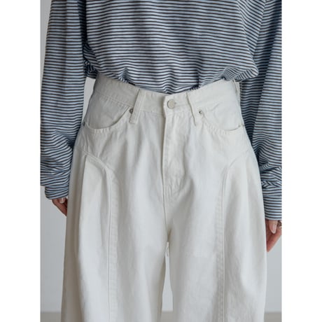 《予約販売》accent oval white pants_np1091