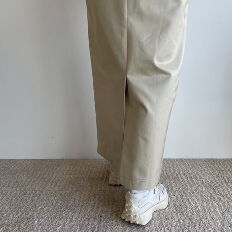 【nokcha original】twill long skirt/ivory_ns0063