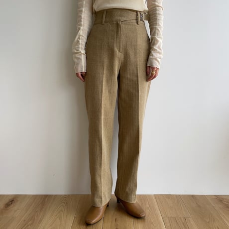 【nokcha original】material belt pants_np0550