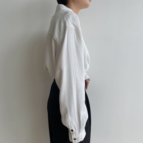 【nokcha original】accent tuck blouse/white_nb0203