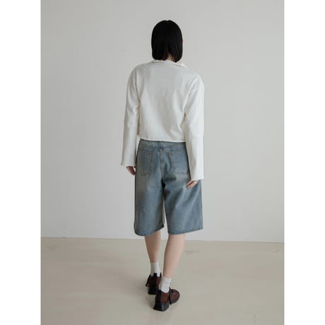 《予約販売》waist mark half denim pants_nj0121