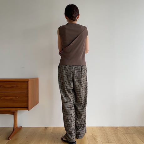 【nokcha original】block pattern pants_np0631