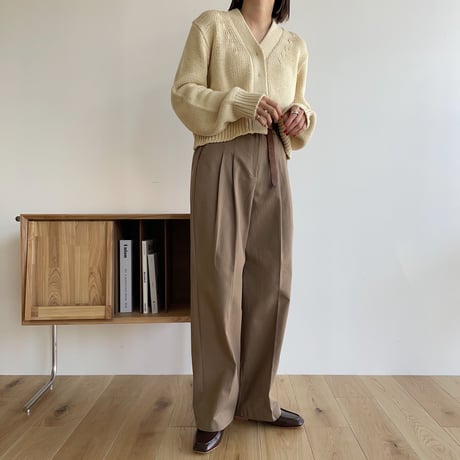《予約販売》tuck cotton pants/2colors_np0523