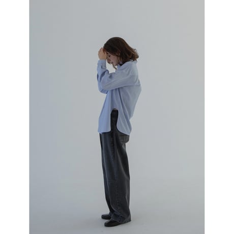 - AUTHENTIC series - button down mannish stripe shirt/2colors_an0021