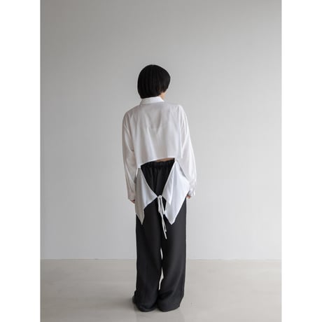 《予約販売》back accent silky shirt/2colors_nb0233