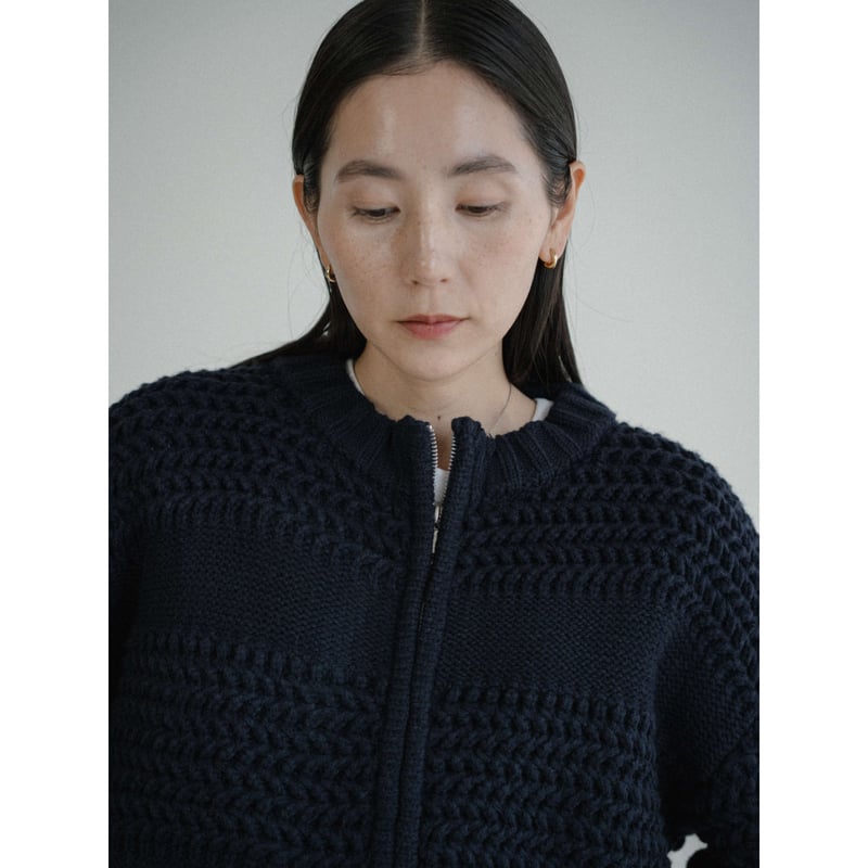 予約販売》2way zip knit cardigan/2colors_nt2437 | N