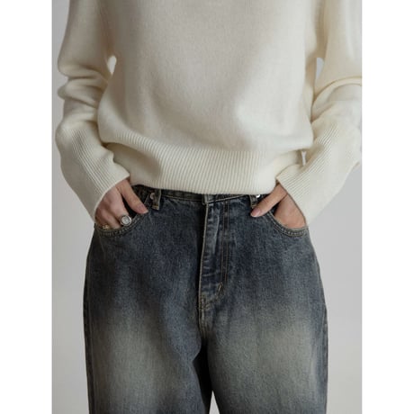 《予約販売》accent vintage like oval jeans_nj0117
