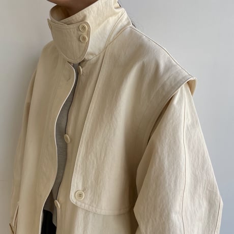 【nokcha original】2way mannish jacket/ivory_no0277