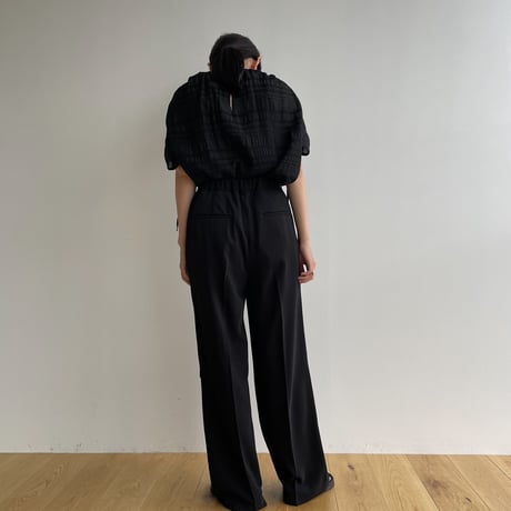【nokcha original】mulch jacquard blouse/black_nb0156