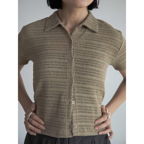 《予約販売》jacquard mesh shirt/2colors_nb0257