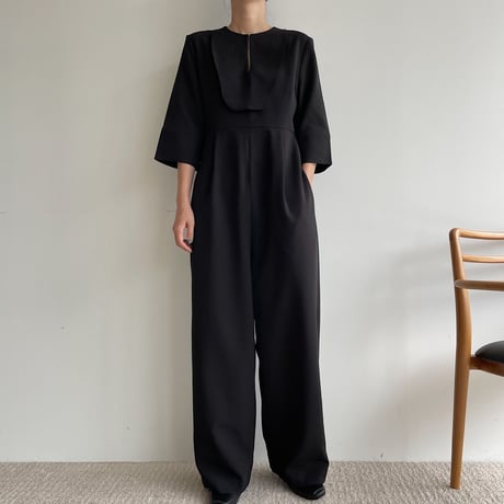 【nokcha original】rich jumpsuit/black_np0671