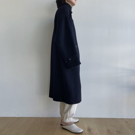【nokcha original】HAND MADE oval coat/navy_no0304