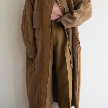【nokcha original】tuck oval pants/khaki brown_np0537