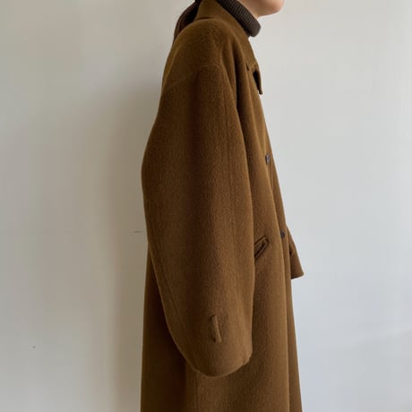 【nokcha original】HANDMADE 2way double coat/camel brown_no0237