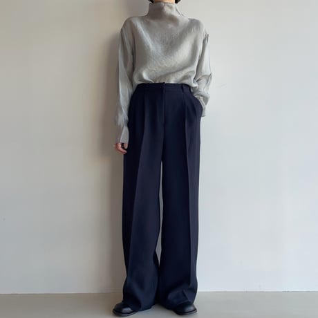 《予約販売》bottle neck sheer blouse/2colors_nb0214