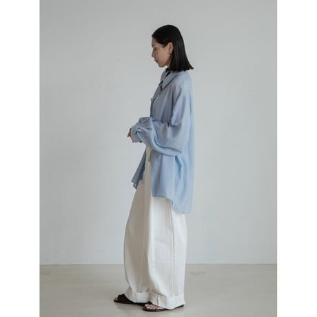 《予約販売》2way over sheer shirt/3colors(unisex)_nb0317