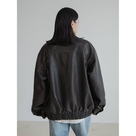 《予約販売》ash fake leather jacket/2colors(unisex)_no0474