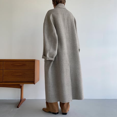 【nokcha original】HAND MADE herringbone over wool coat/gray_no0161