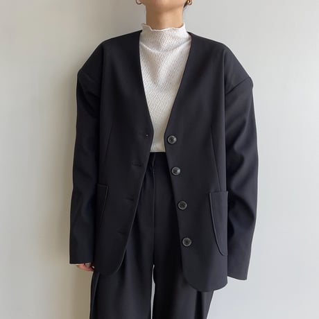《予約販売》no collar jacket/2colors_no0280