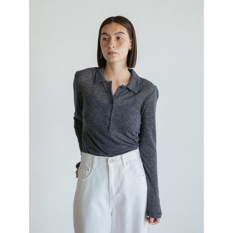 《予約販売》henry neck sheer tops/3colors_nt2568