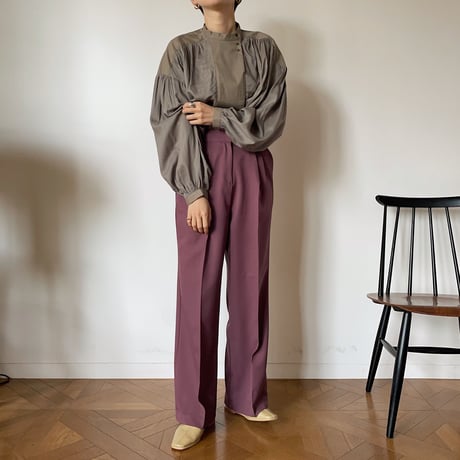 【nokcha original】2way volume blouse/ moca_nt0842