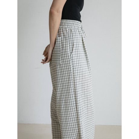 《予約販売》light check tuck pants/2colors_np1243