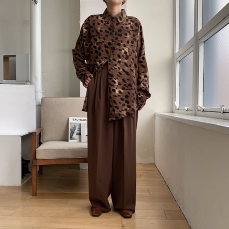 《予約販売》leopard silky blouse_nt0569