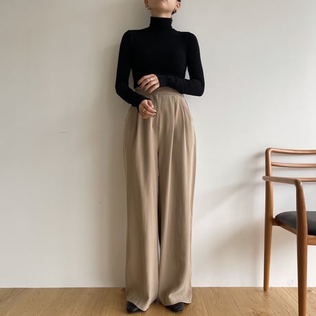 《予約販売》material tuck pants/2colors_np0676